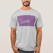 Staat von Kansas Shape T - Shirt (Vorderseite)
