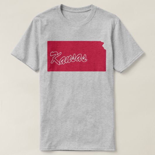 Staat von Kansas Shape T - Shirt (Design vorne)