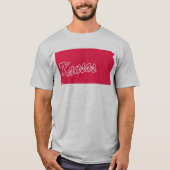 Staat von Kansas Shape T - Shirt (Vorderseite)