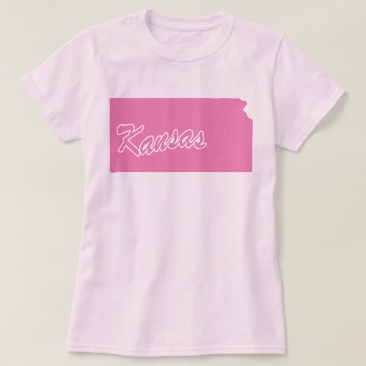 Staat von Kansas Shape T - Shirt (Design vorne)