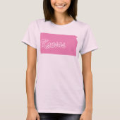 Staat von Kansas Shape T - Shirt (Vorderseite)