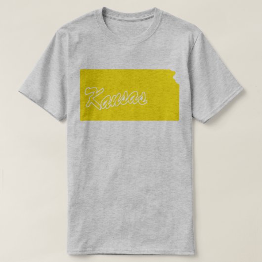 Staat von Kansas Shape T - Shirt (Design vorne)