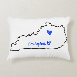 Staat von Kentucky mit Herzklopfen Dekokissen