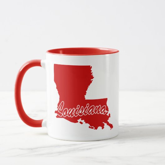 Staat von Louisiana Form Rote Tasse (Links)