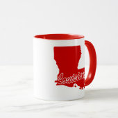 Staat von Louisiana Form Rote Tasse (VorderseiteRechts)