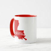 Staat von Louisiana Form Rote Tasse (Vorderseite Links)