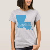 Staat von Louisiana Form T - Shirt (Vorderseite)