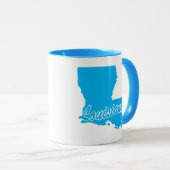 Staat von Louisiana Form Tasse (VorderseiteRechts)