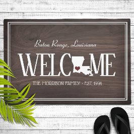 Staat von Louisiana, Personalisiertes Holzkorn Fußmatte