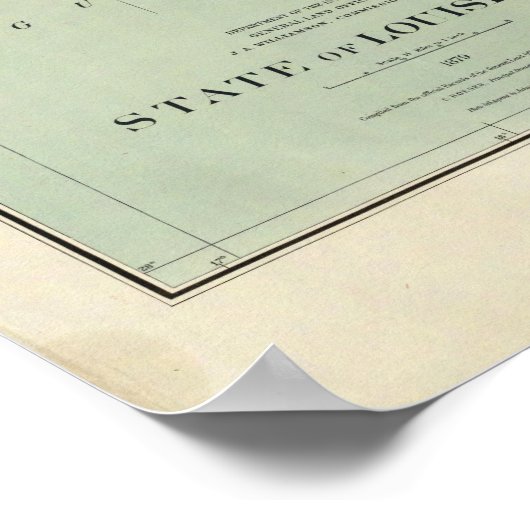 Staat von Louisiana Poster (Ecke)