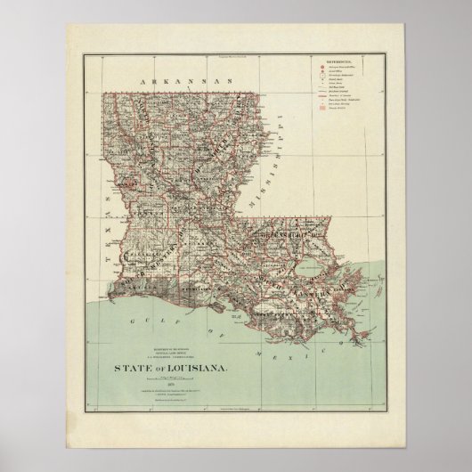 Staat von Louisiana Poster (Vorne)