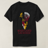 Staat von Maryland Flag Lacrosse Team Player Lax C T-Shirt (Design vorne)