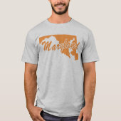 Staat von Maryland Shape T - Shirt (Vorderseite)