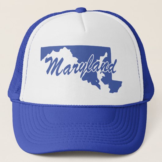 Staat von Maryland Shape Trucker Hat Truckerkappe (Vorderseite)