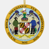 STAAT VON MARYLAND-SIEGEL KERAMIKORNAMENT (Vorne)