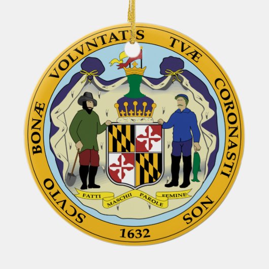 STAAT VON MARYLAND-SIEGEL KERAMIKORNAMENT (Hinten)