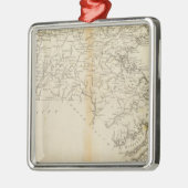 Staat von Massachusetts 2 Silbernes Ornament (Links)