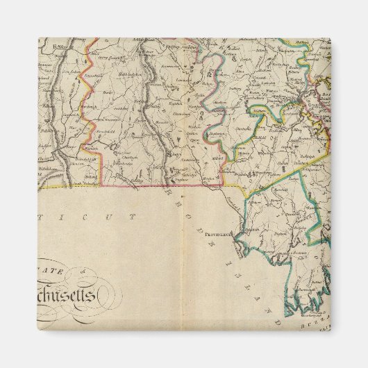 Staat von Massachusetts 3 Magnet (Vorne)