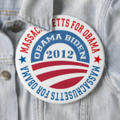 Staat von Massachusetts für Obama-Obama-Biden 2012 Button (Beispiel)
