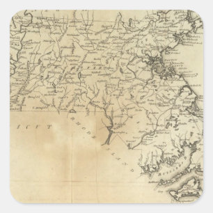 Staat von Massachusetts Quadratischer Aufkleber