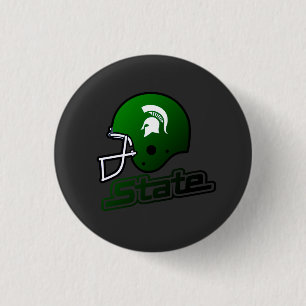 Staat von Michigan Green Black Button