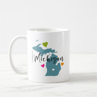 Staat von Michigan mit Herz Kaffeetasse