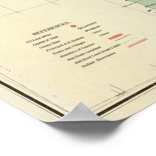 Staat von Michigan Poster (Ecke)