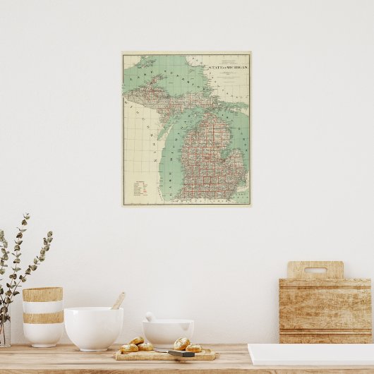 Staat von Michigan Poster (Küche)