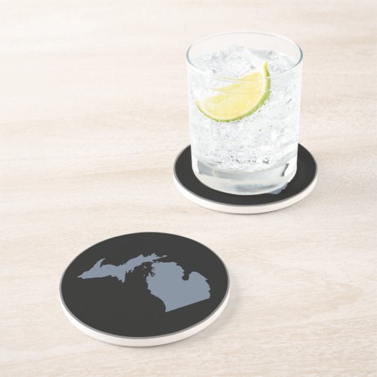 Staat von Michigan Sandstone Untersetzer (Seite)