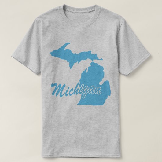 Staat von Michigan Shape T - Shirt (Design vorne)