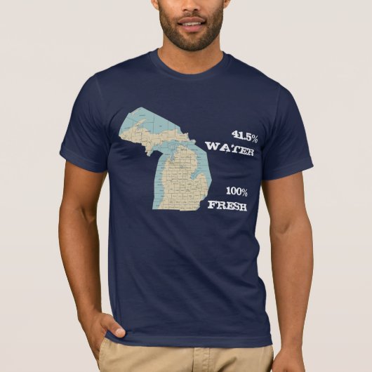 Staat von Michigan-T - Shirt - Wasser 41,5% - Fre (Vorderseite)