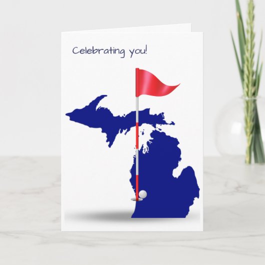 Staat von Michigan und Golfball Karte (Vorderseite)