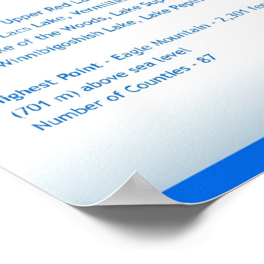 Staat von Minnesota, MN Poster (Ecke)