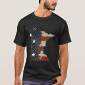 Staat von Minnesota Patriotic USA Flag für Männer  T-Shirt (Vorderseite)