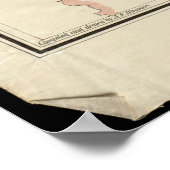 Staat von Minnesota Vintage Karte Poster (Ecke)