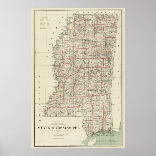 Staat von Mississippi Poster (Vorne)