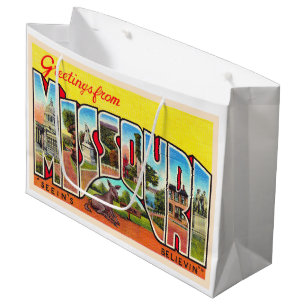 Staat von Missouri MO Vintager Großbuchstabe Post Große Geschenktüte