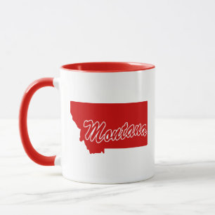Staat von Montana Form Rote Tasse