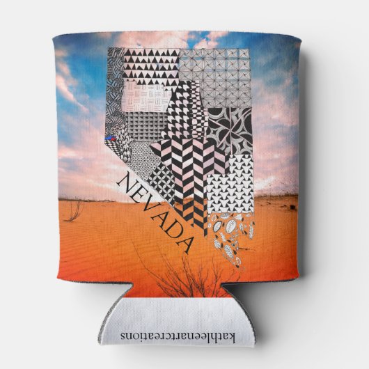 Staat von Nevada Karte Abbildung kann kühler Dosenkühler (Rückseite)