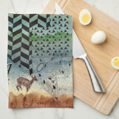 Staat von Nevada Karte Wüstenmalerei Küchentuch (Viertel Falte)