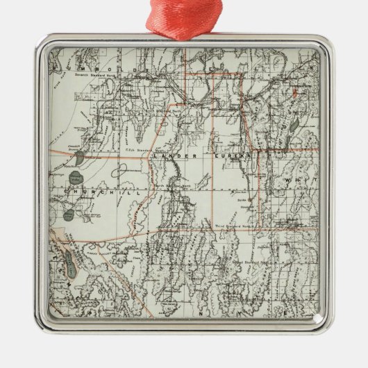 Staat von Nevada Silbernes Ornament (Vorne)