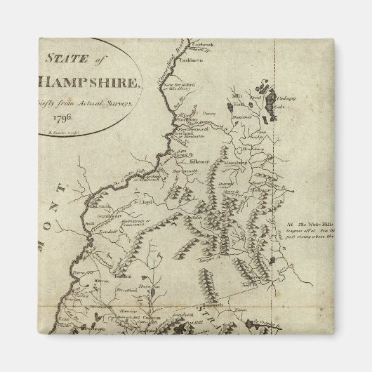 Staat von New Hampshire 4 Magnet (Vorne)
