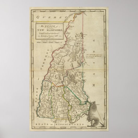 Staat von New Hampshire Poster (Vorne)