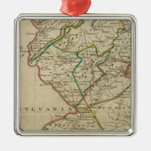 Staat von New Jersey 3 Silbernes Ornament