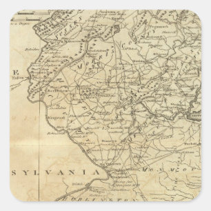 Staat von New Jersey Quadratischer Aufkleber