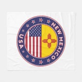 Staat von New Mexico Fleecedecke (Vorderseite (Horizontal))