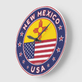 Staat von New Mexico Große Wanduhr (Winkel)