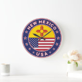 Staat von New Mexico Große Wanduhr (Zuhause)