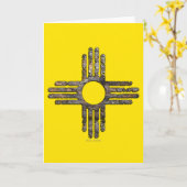 Staat von New Mexico Zia Sun Karte (Gelbe Blume)