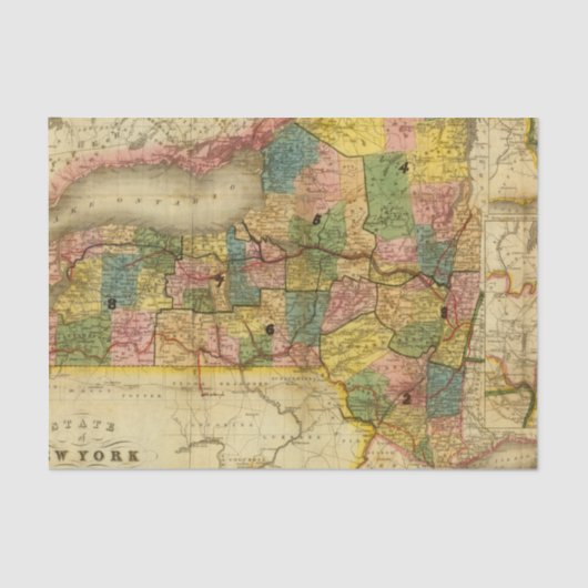 Staat von New York durch AVW-Grat Seidenpapier (Vorderseite)